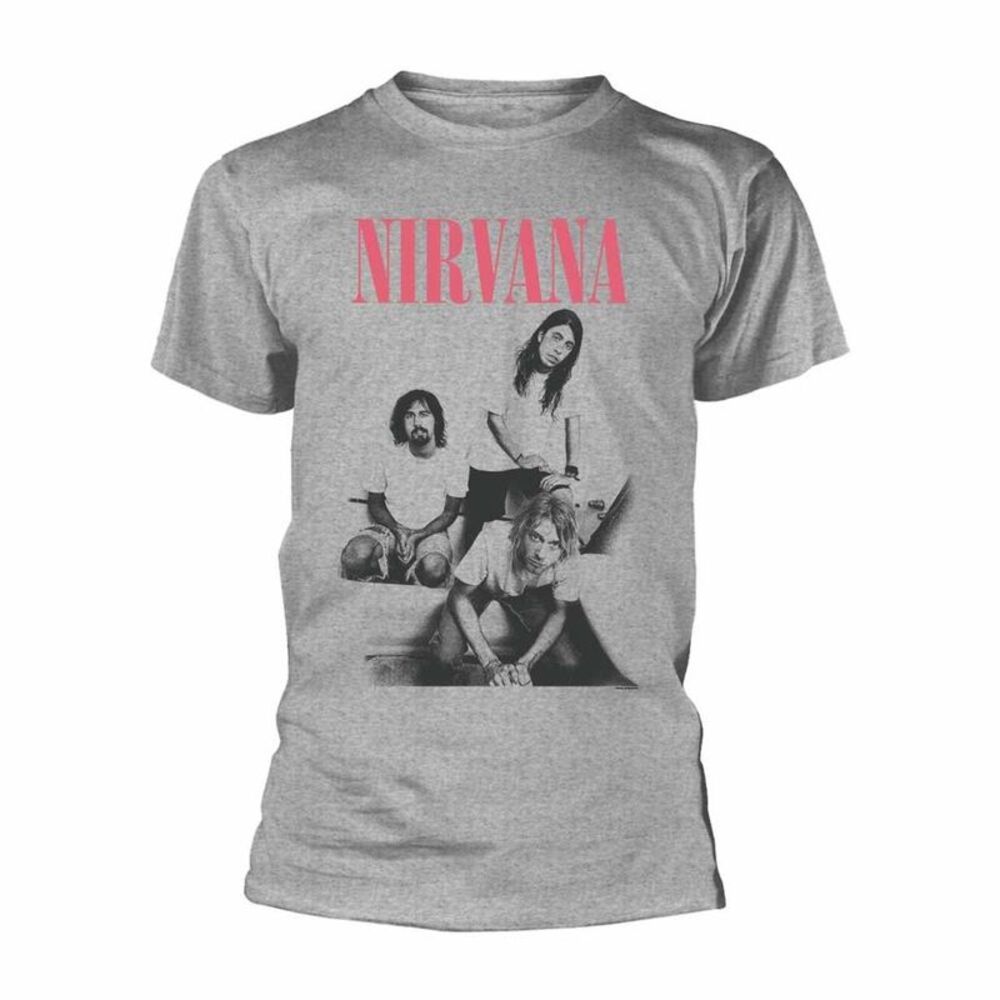 Nirvana Unisex Adult Bathroom Photograph T-Shirt / Gray